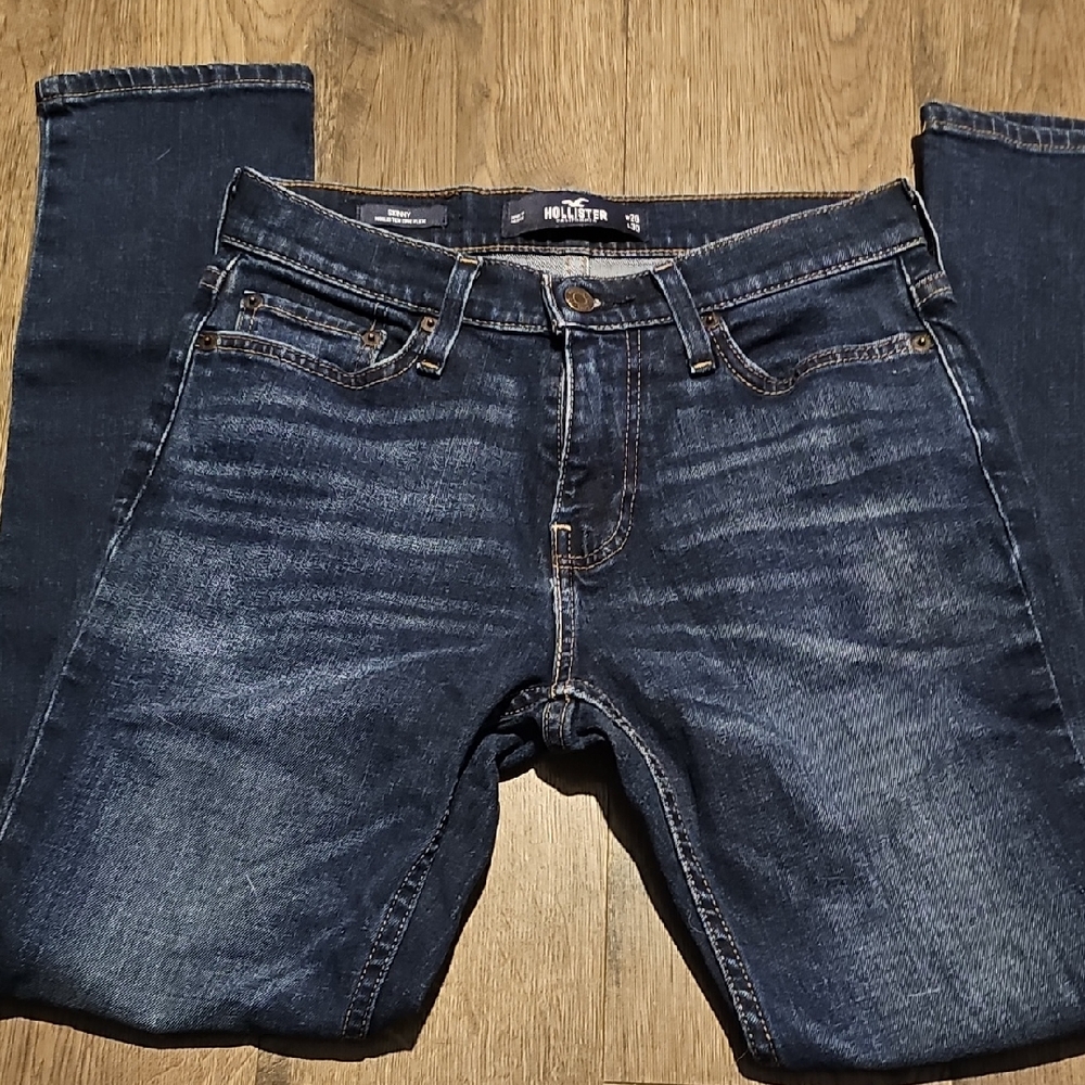 Hollister Jeans Men's Dark Wash Skinny 26 X 30 Epic Flex Stretch